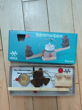 Kraul Bear Teeter-Totter Candle Toy -